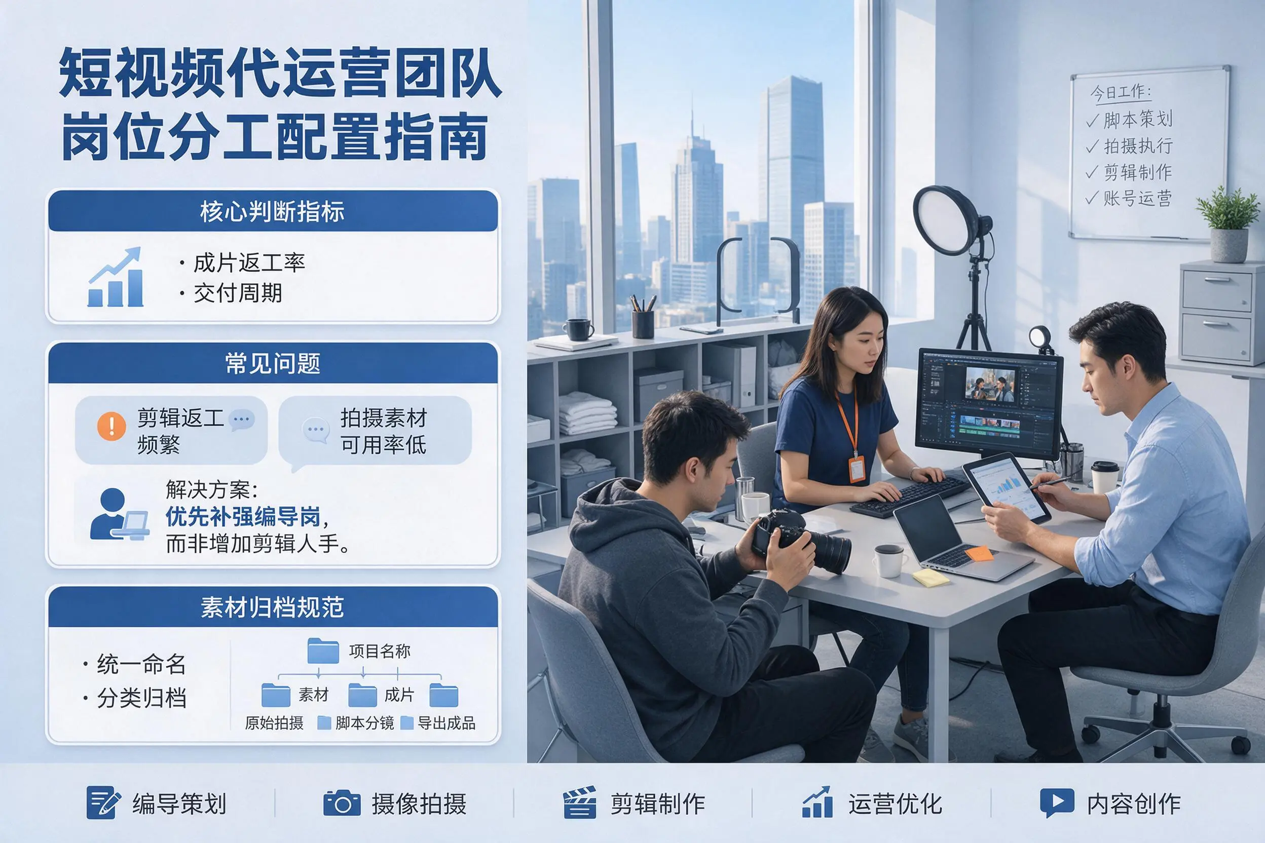 短视频代运营团队如何配置？衡阳企业岗位分工科普说明