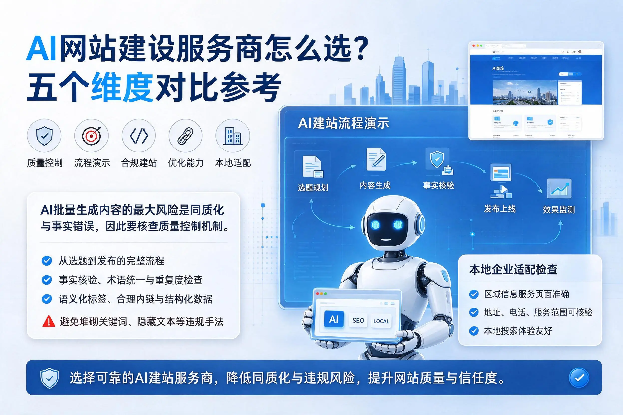 衡阳AI网站建设服务商怎么选？五个维度对比参考