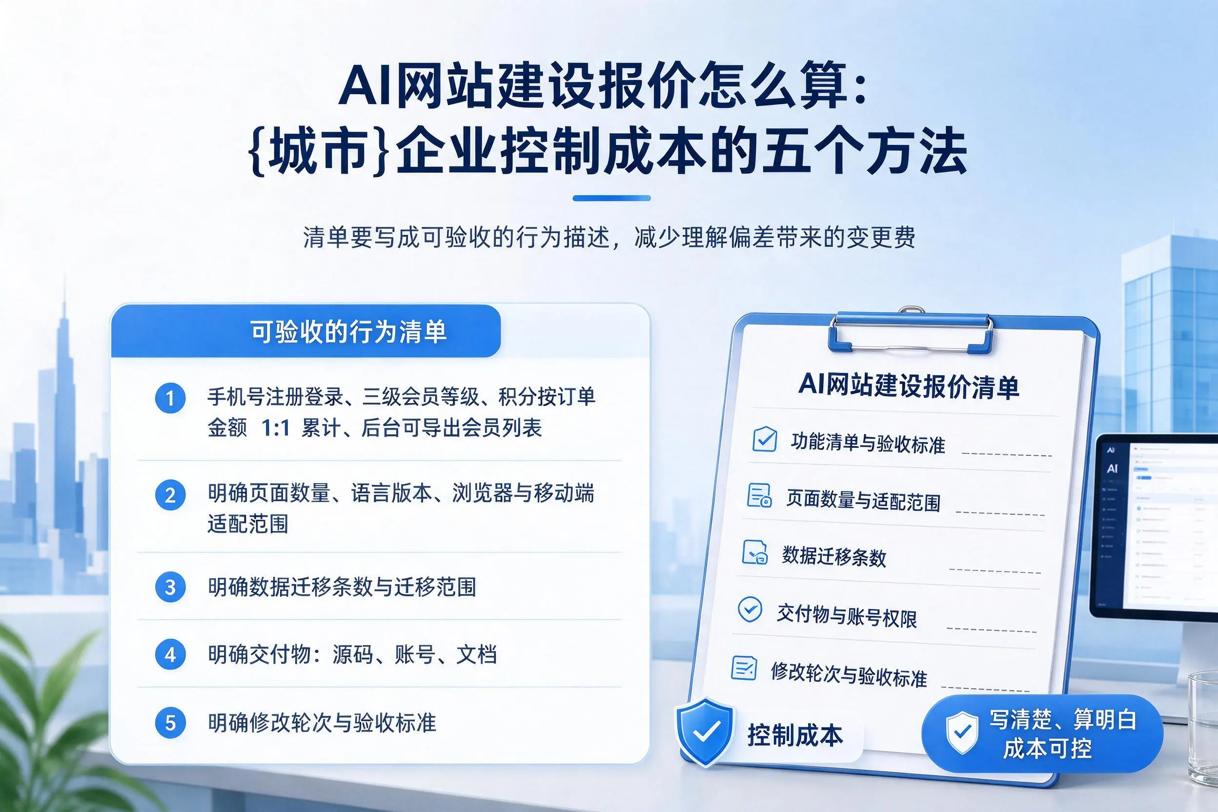 AI网站建设报价怎么算：衡阳企业控制成本的五个方法