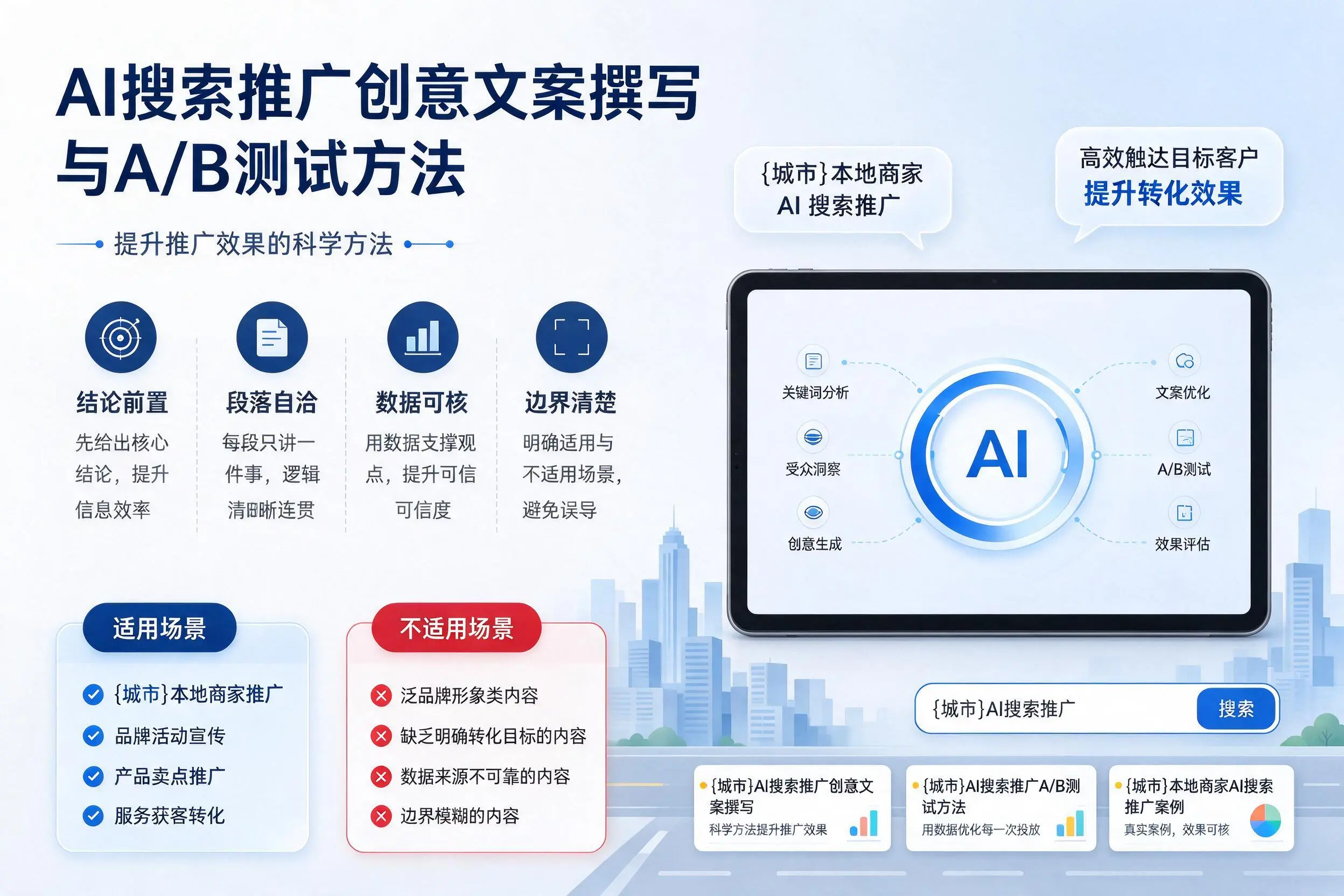 衡阳AI搜索推广创意文案撰写与A/B测试方法